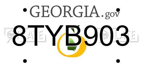 8TYB903 Georgia License Plate