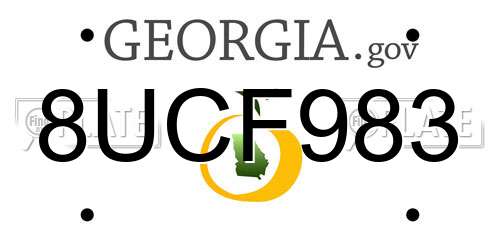 8UCF983 Georgia License Plate