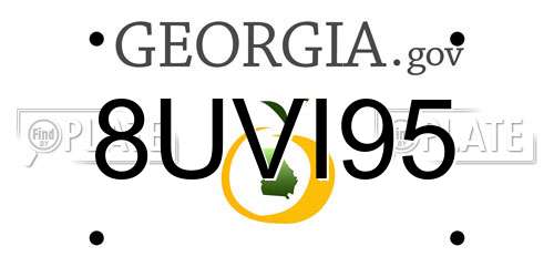 8UVI95 Georgia License Plate