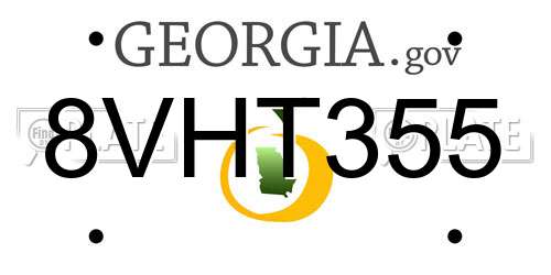 8VHT355 Georgia License Plate