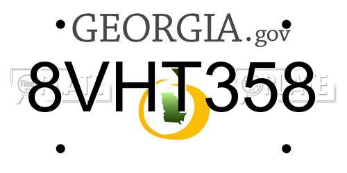 8VHT358 Georgia License Plate