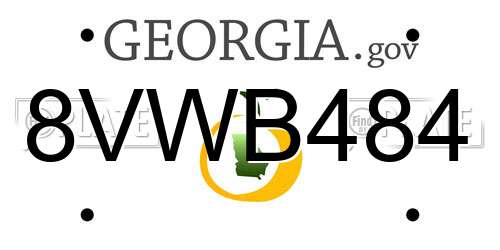8VWB484 Georgia License Plate
