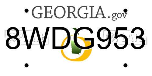 8WDG953 Georgia License Plate