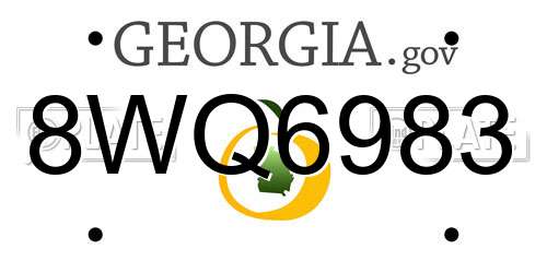 8WQ6983 Georgia License Plate