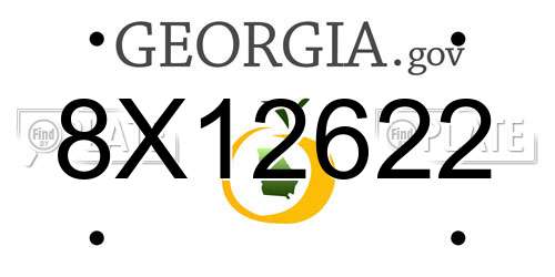 8X12622 Georgia License Plate
