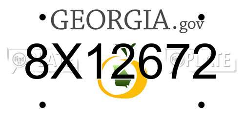 8X12672 Georgia License Plate