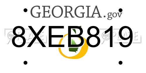 8XEB819 Georgia License Plate