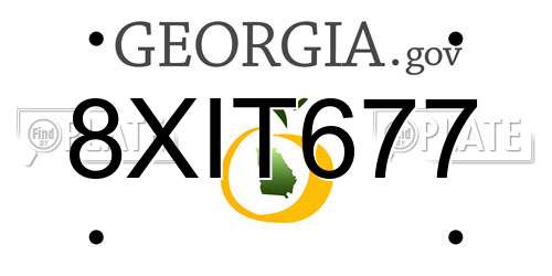 8XIT677 Georgia License Plate