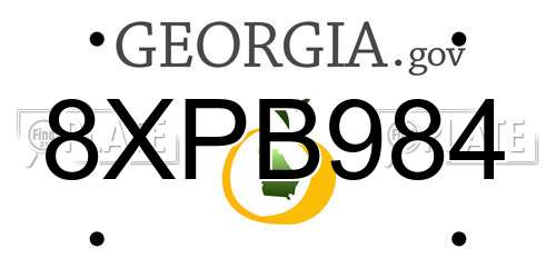 8XPB984 Georgia License Plate