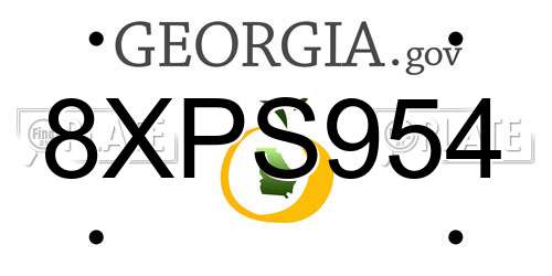 8XPS954 Georgia License Plate