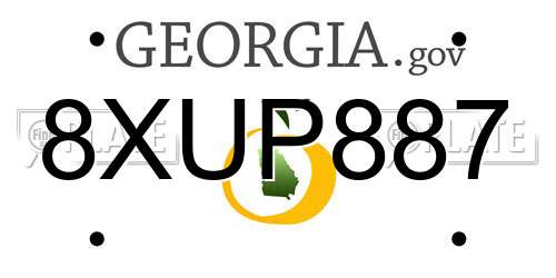 8XUP887 Georgia License Plate