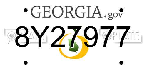 8Y27977 Georgia License Plate