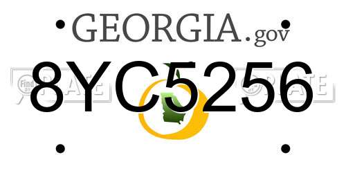 8YC5256 Georgia License Plate