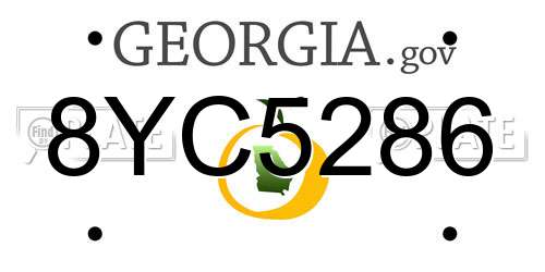 8YC5286 Georgia License Plate