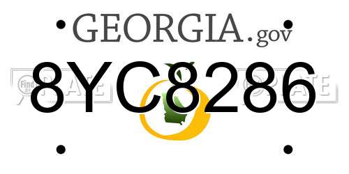 8YC8286 Georgia License Plate