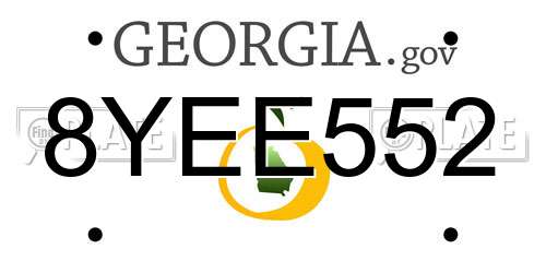 8YEE552 Georgia License Plate