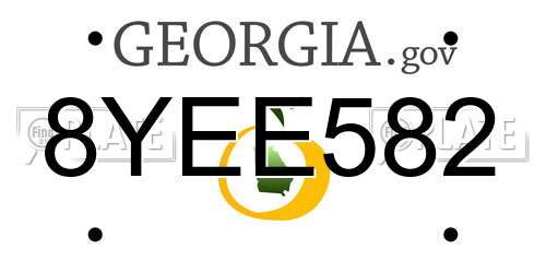 8YEE582 Georgia License Plate