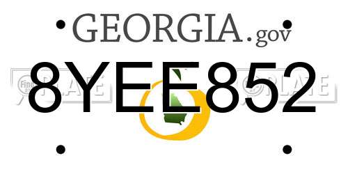 8YEE852 Georgia License Plate
