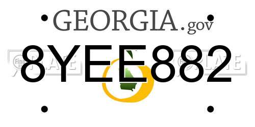 8YEE882 Georgia License Plate