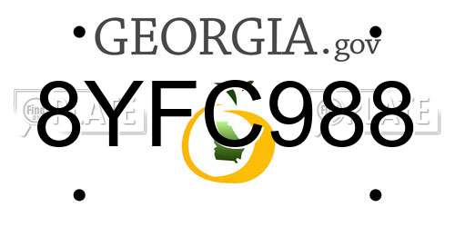 8YFC988 Georgia License Plate