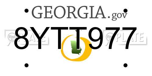 8YTT977 Georgia License Plate