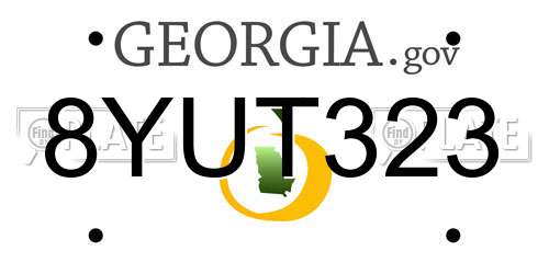 8YUT323 Georgia License Plate