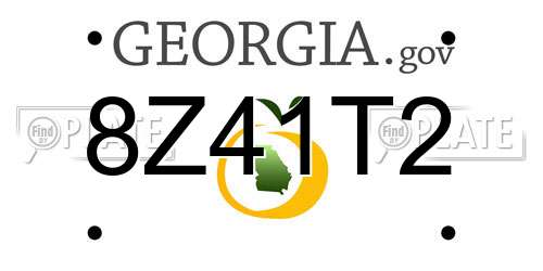 8Z41T2 Georgia License Plate