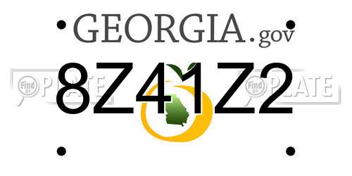 8Z41Z2 Georgia License Plate