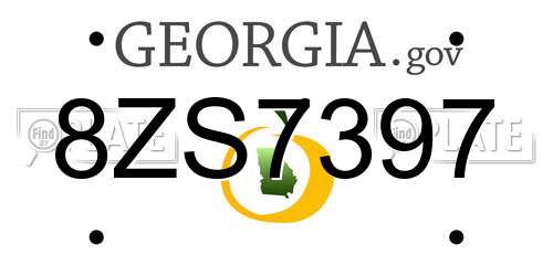 8ZS7397 Georgia License Plate
