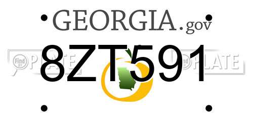 8ZT591 Georgia License Plate