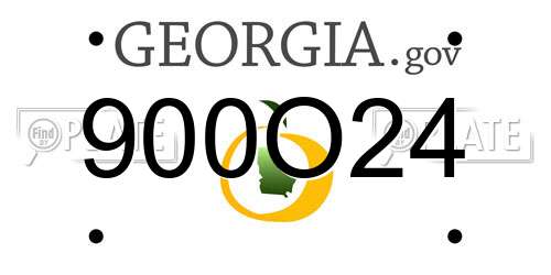 900O24 Georgia License Plate