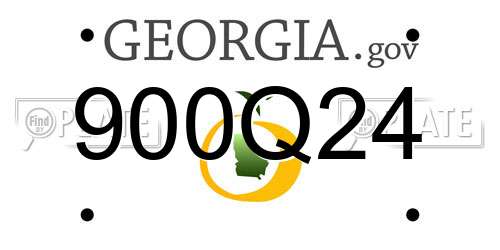 900Q24 Georgia License Plate