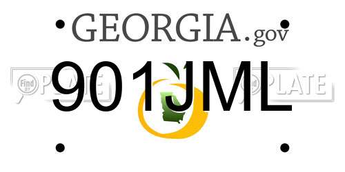 901JML Georgia License Plate