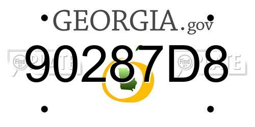 90287D8 Georgia License Plate