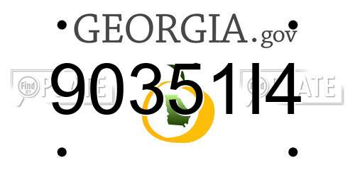 90351I4 Georgia License Plate