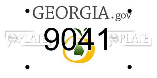 9041 Georgia License Plate