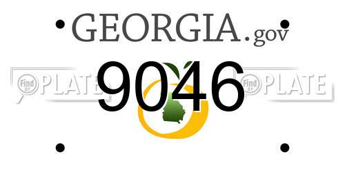 9046 Georgia License Plate