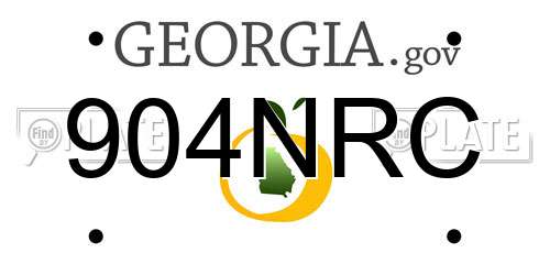 904NRC Georgia License Plate