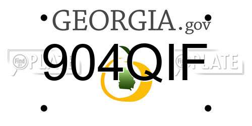 904QIF Georgia License Plate
