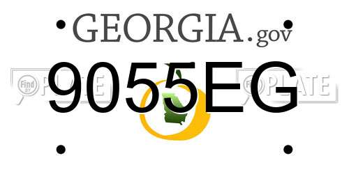 9055EG Georgia License Plate