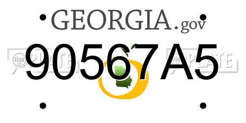 90567A5 Georgia License Plate