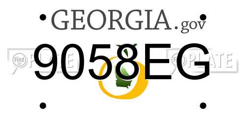 9058EG Georgia License Plate