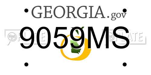 9059MS Georgia License Plate