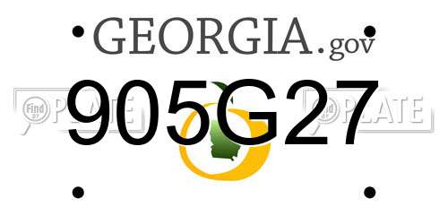 905G27 Georgia License Plate
