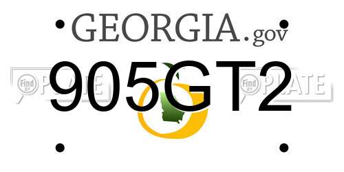 905GT2 Georgia License Plate
