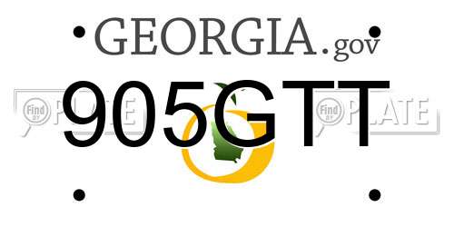 905GTT Georgia License Plate