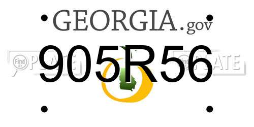 905R56 Georgia License Plate