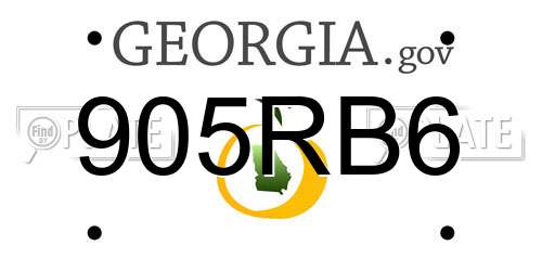 905RB6 Georgia License Plate