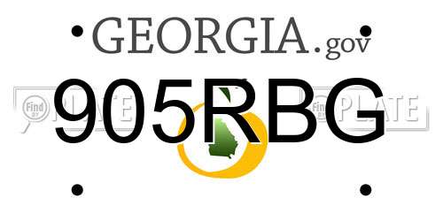 905RBG Georgia License Plate