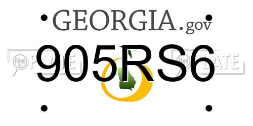 905RS6 Georgia License Plate